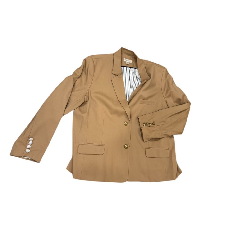 Appleseed’s Women’s Blazer Jacket – Size 18 – Tan Classic Two-Button